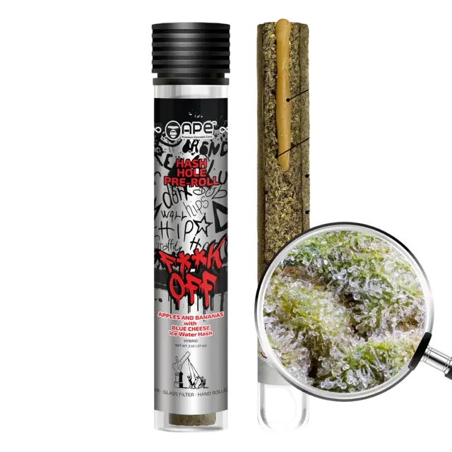 Hash Hole Pre-Roll | Strawberry Diesel Flower with Blue Dream Hash Rosin | Sativa